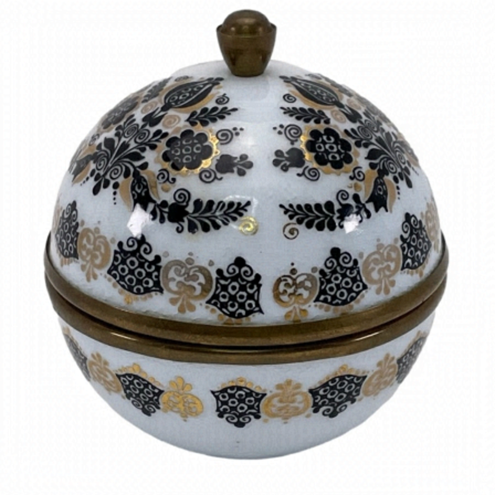 Vintage Steinbock Porcelain Trinket Box Margit